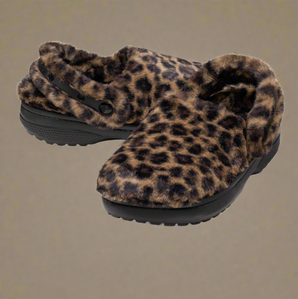 Animal Cloth Crocs Sepia / Leopard